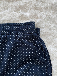 Navy Blue Polka Dot Loungewear Shorts