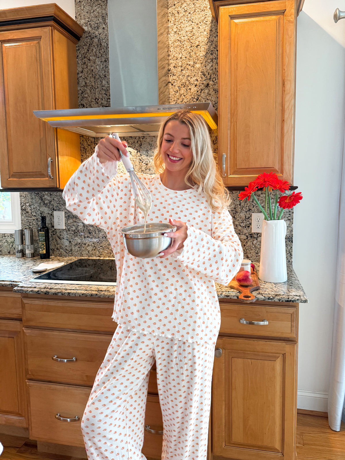 Pumpkin Fall Autumn Long Sleeve Pajama Top
