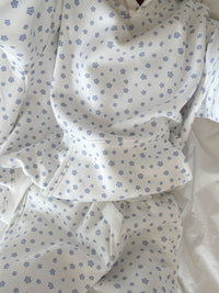 White Lilo Blue Floral Joggers