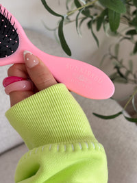 Pink Sunkissedcoconut Hairbrush With Travel Pouch