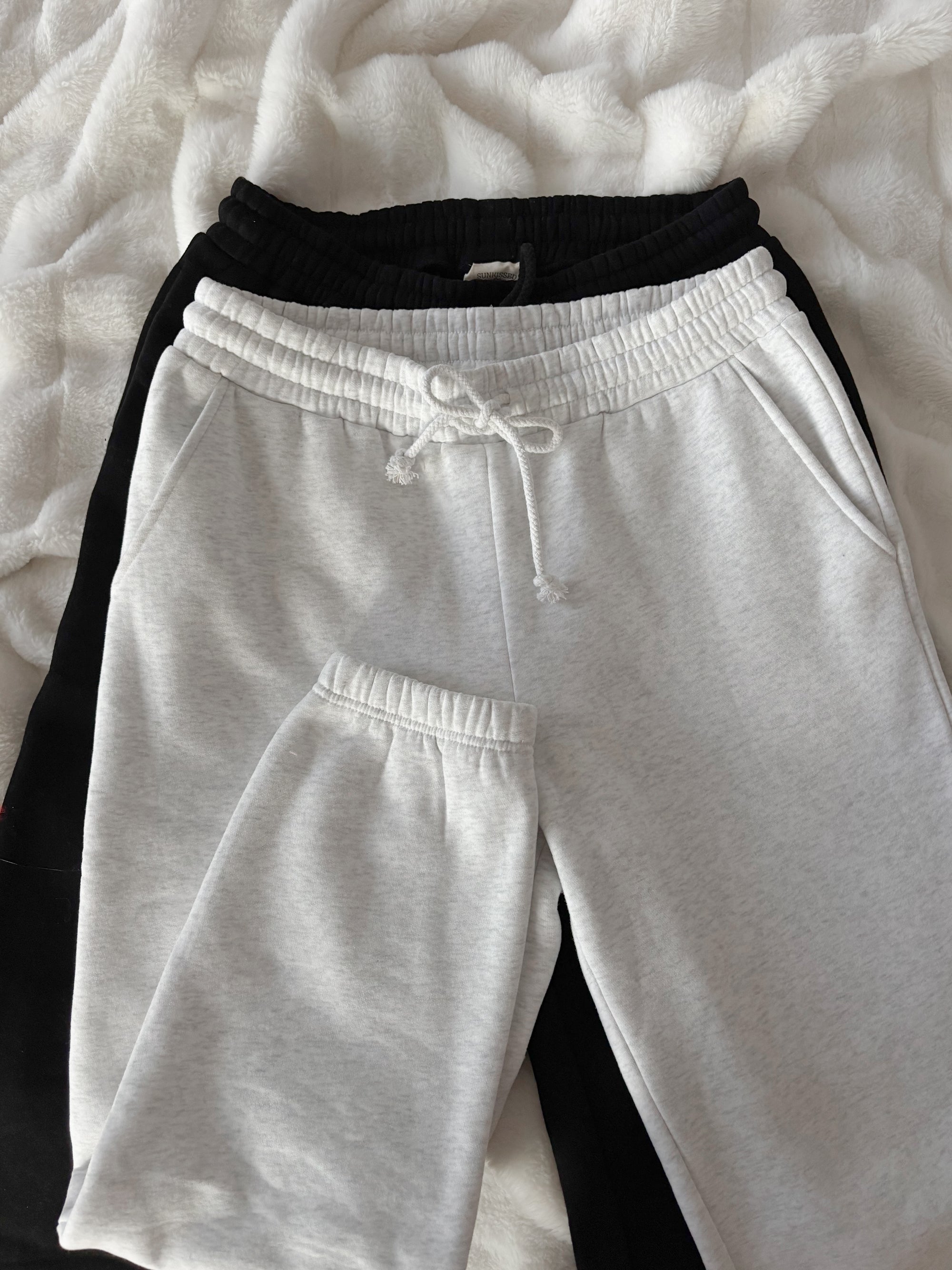 Pearl Grey Basic Blank Jogger Sweatpants