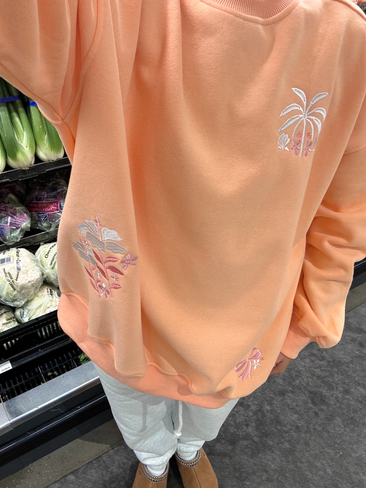 Sherbet Tropical Palms Sweatshirt