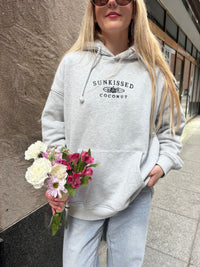 Afternoon Grey Sunkissedcoconut Logo Embroider Hoodie