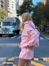 Light Pastel Magenta Stitched Sunkissedcoconut Logo Hoodie 100% Cotton