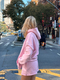 Light Pastel Magenta Stitched Sunkissedcoconut Logo Hoodie 100% Cotton