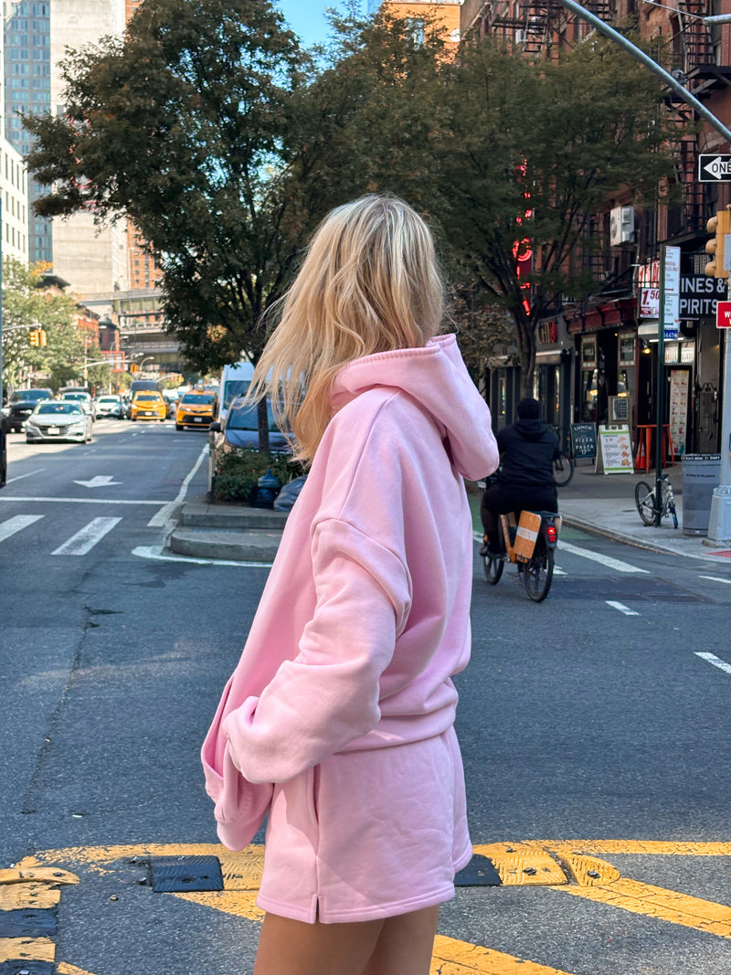 Light Pastel Magenta Stitched Sunkissedcoconut Logo Hoodie 100% Cotton
