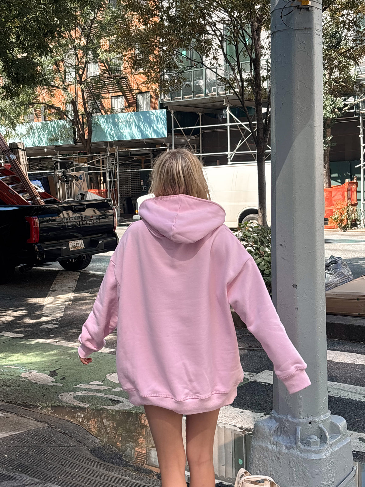 Light Pastel Magenta Stitched Sunkissedcoconut Logo Hoodie 100% Cotton