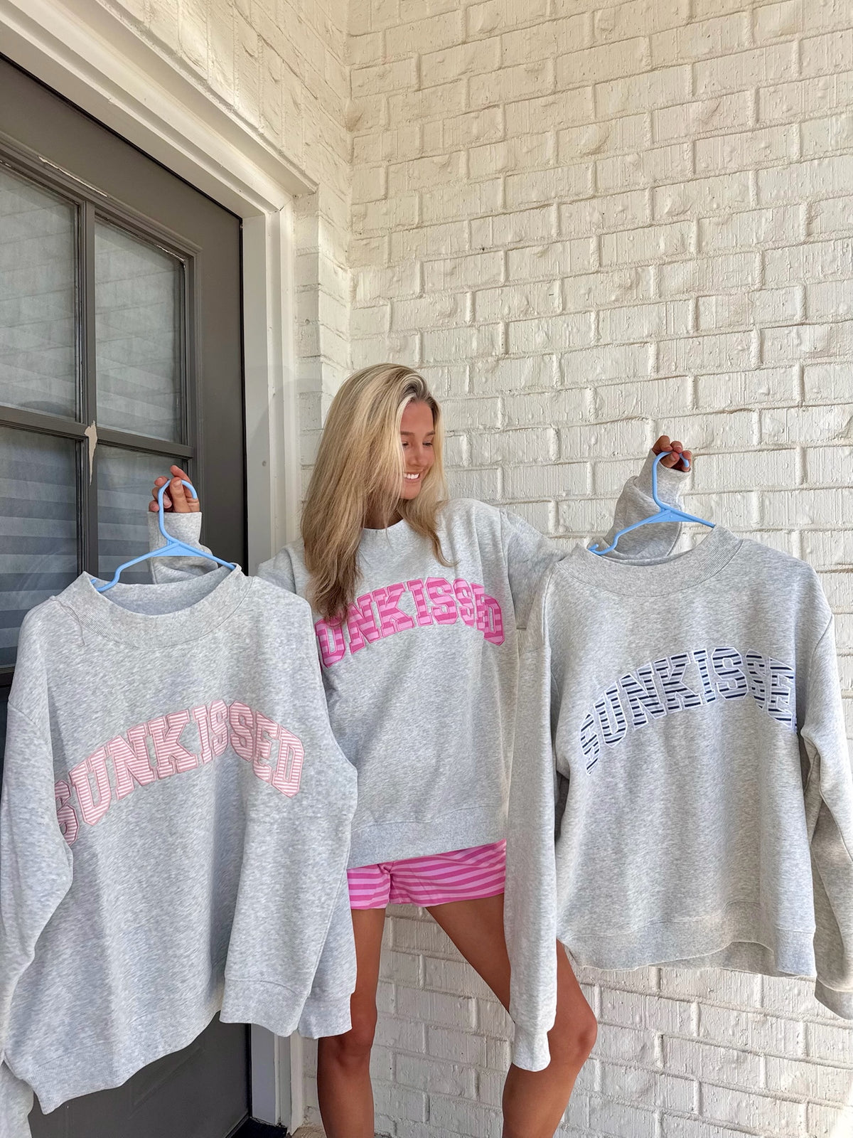 Sunkissed Striped Soft Touch Mockneck Sweatshirt