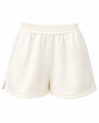 Baby Yellow and White Big Striped Shorts