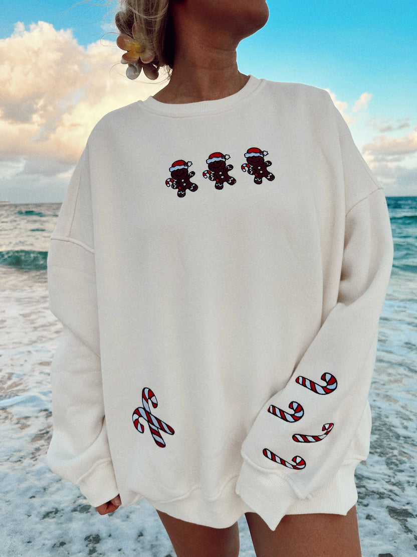 Gingerbread Quilt Patchwork Sweatshirt
