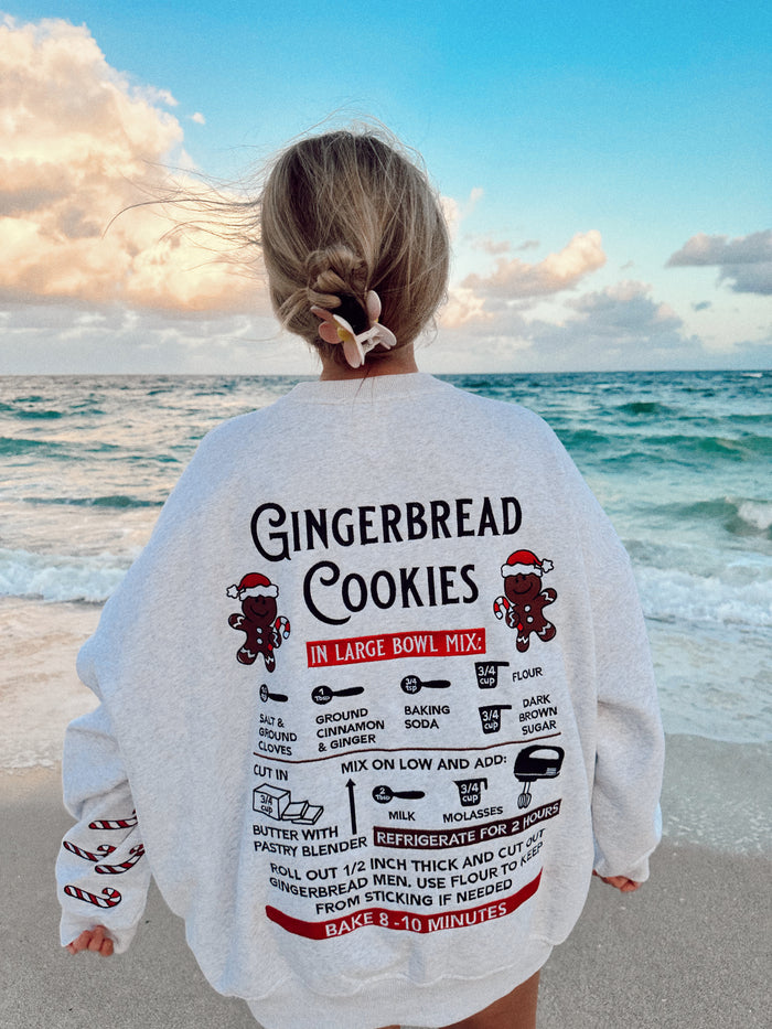 Pearl Grey Gingerbread Recipe Christmas Embroider Sweatshirt