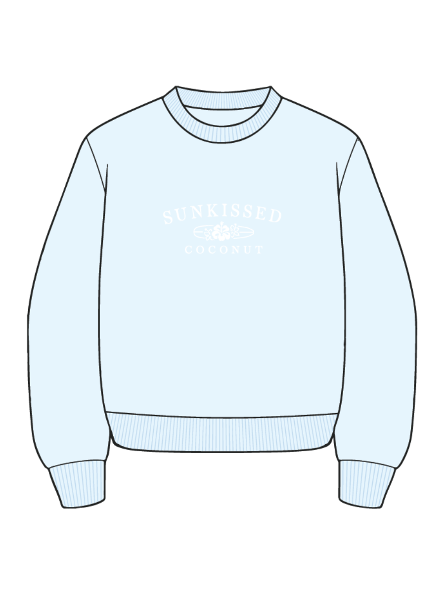 Sunkissedcoconut Embroider Oversized Crewneck Sweatshirt