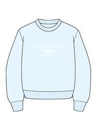 Sunkissedcoconut Embroider Oversized Crewneck Sweatshirt