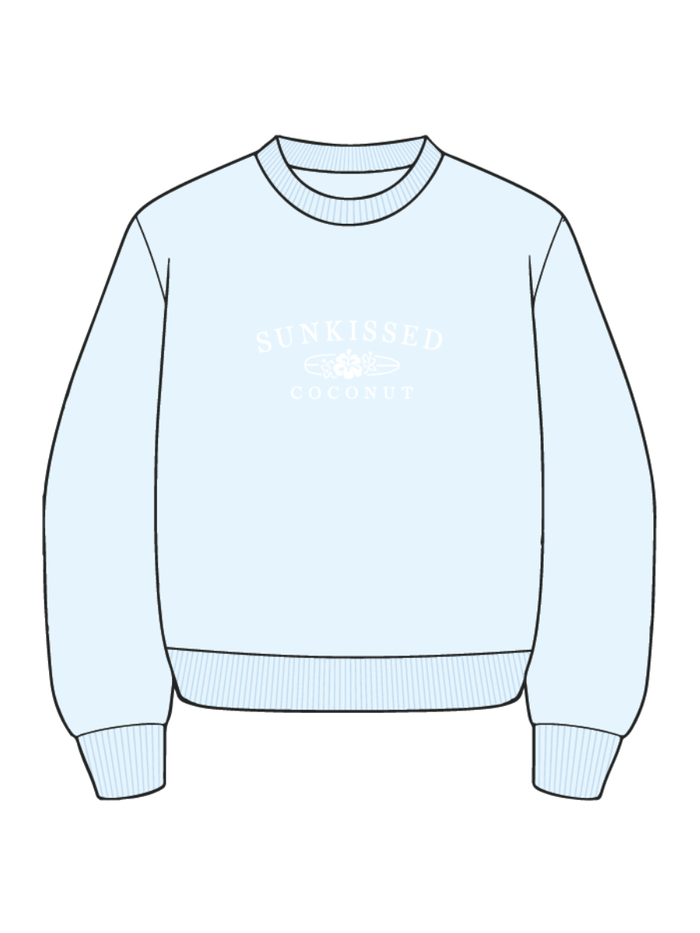 Sunkissedcoconut Embroider Oversized Crewneck Sweatshirt