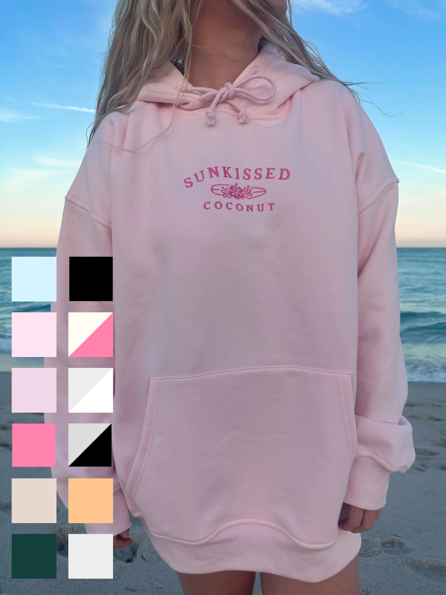 Sunkissedcoconut Embroider Oversized Hoodie