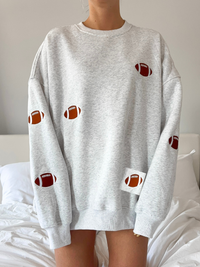 Football Embroidered Sweatshirt