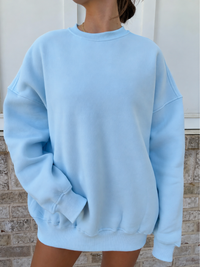 Icy Blue Basic Blank Sweatshirt