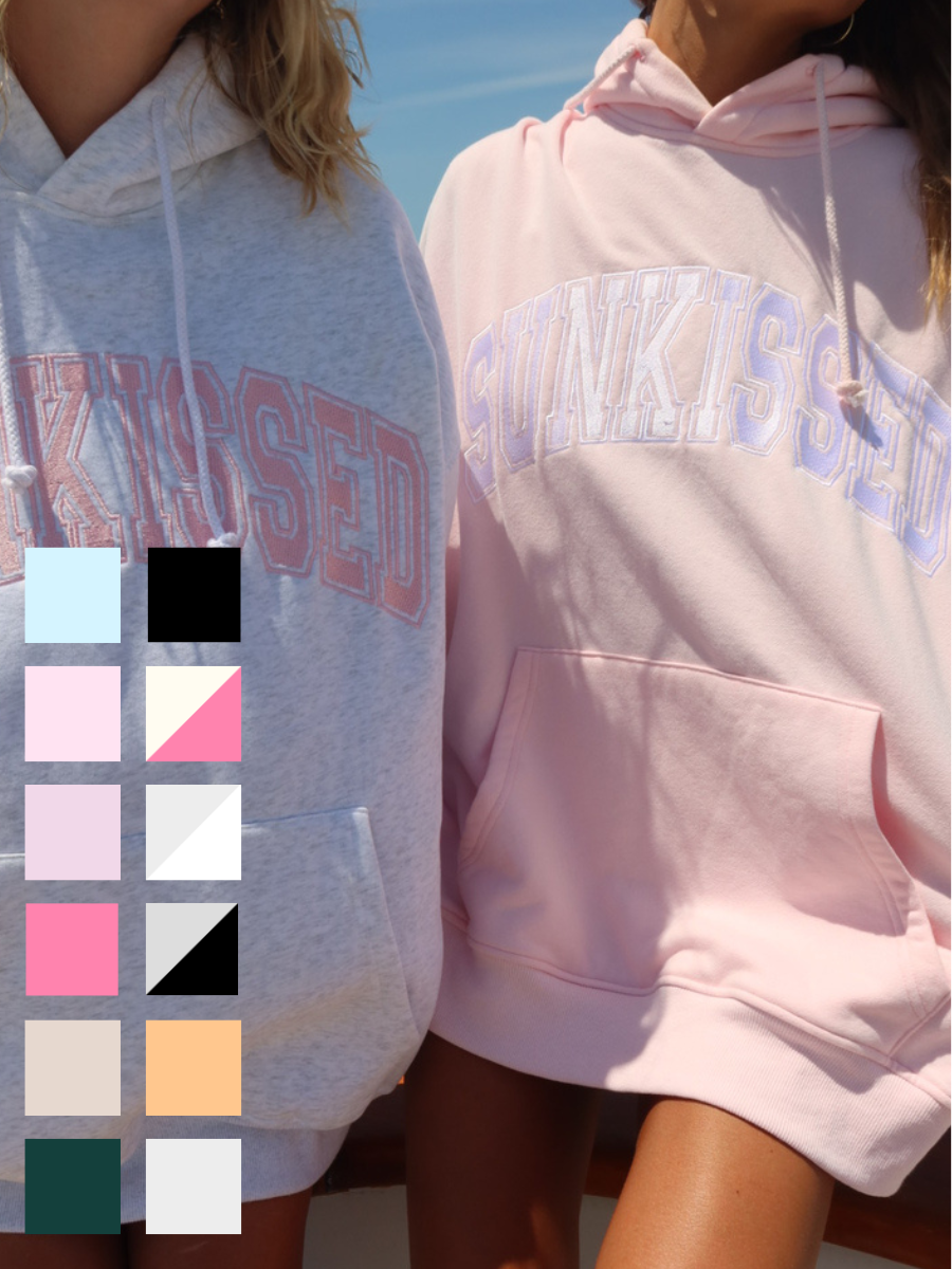 Sunkissed Collegiate Embroider Oversized Hoodie