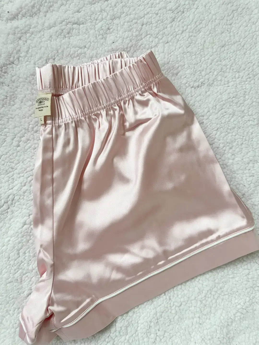 Champagne Pink Short Sleeve Pajama SET