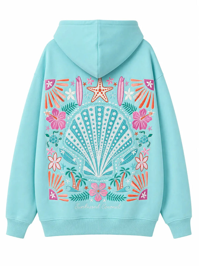 Ocean Gem Embroidered Hoodie