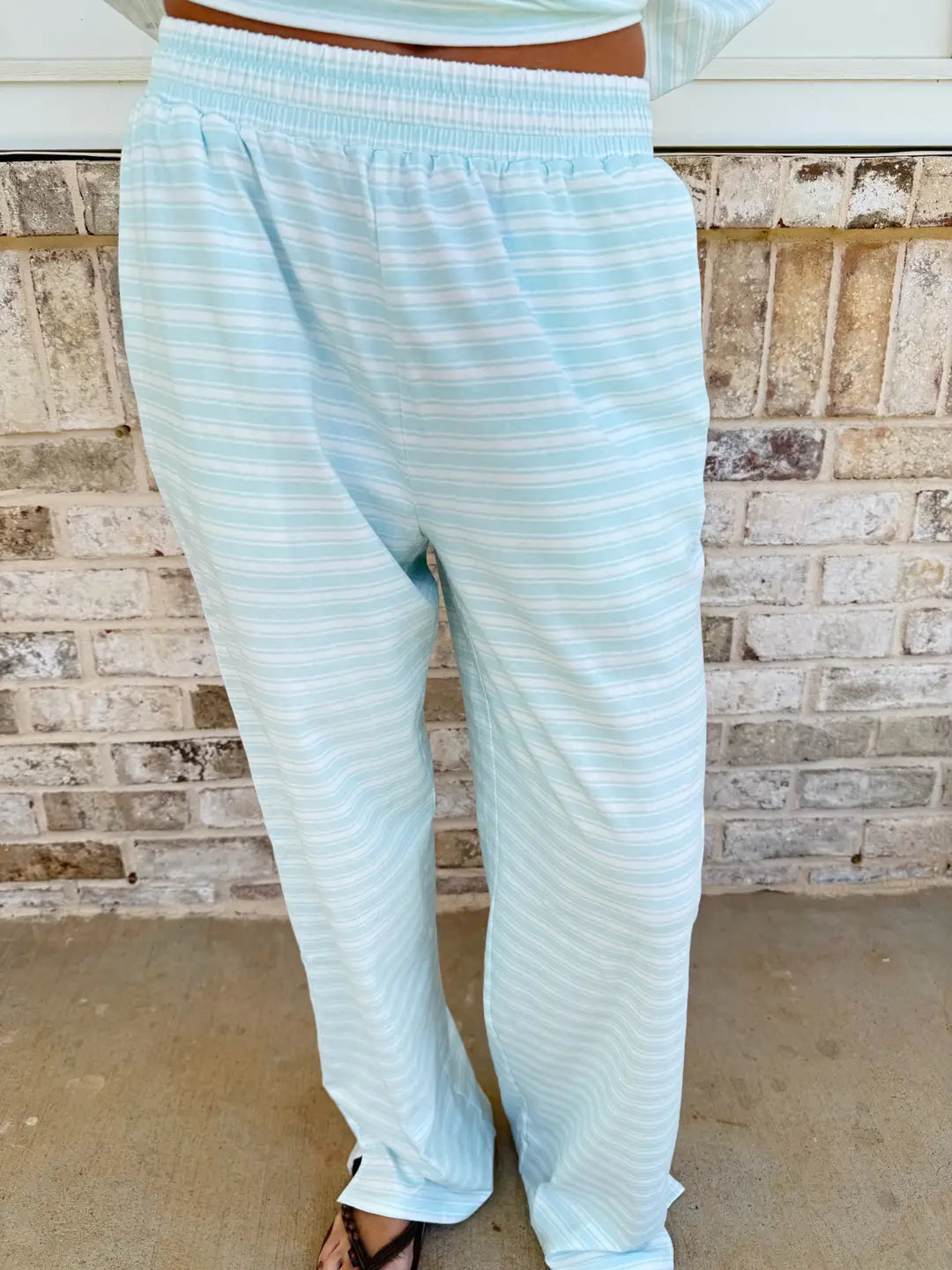 Italian Blue Billie Striped Loungewear Pants