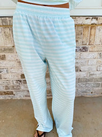 Italian Blue Billie Striped Loungewear Pants