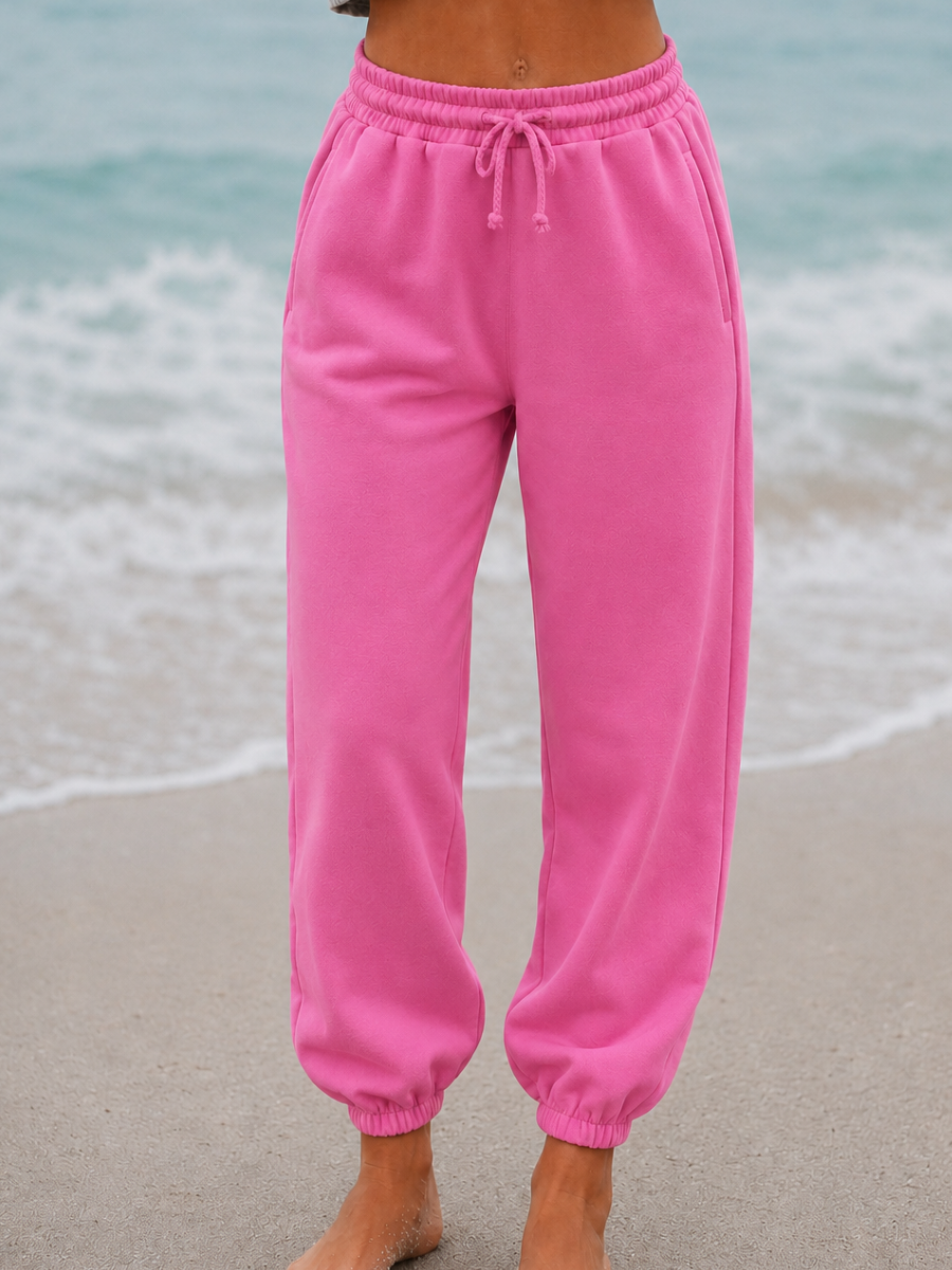 Taffy Pink Basic Blank Jogger Sweatpants