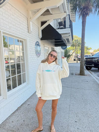 Detailed Surfboard Embroidered Hoodie