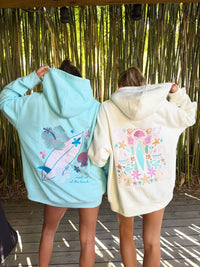 Detailed Surfboard Embroidered Hoodie