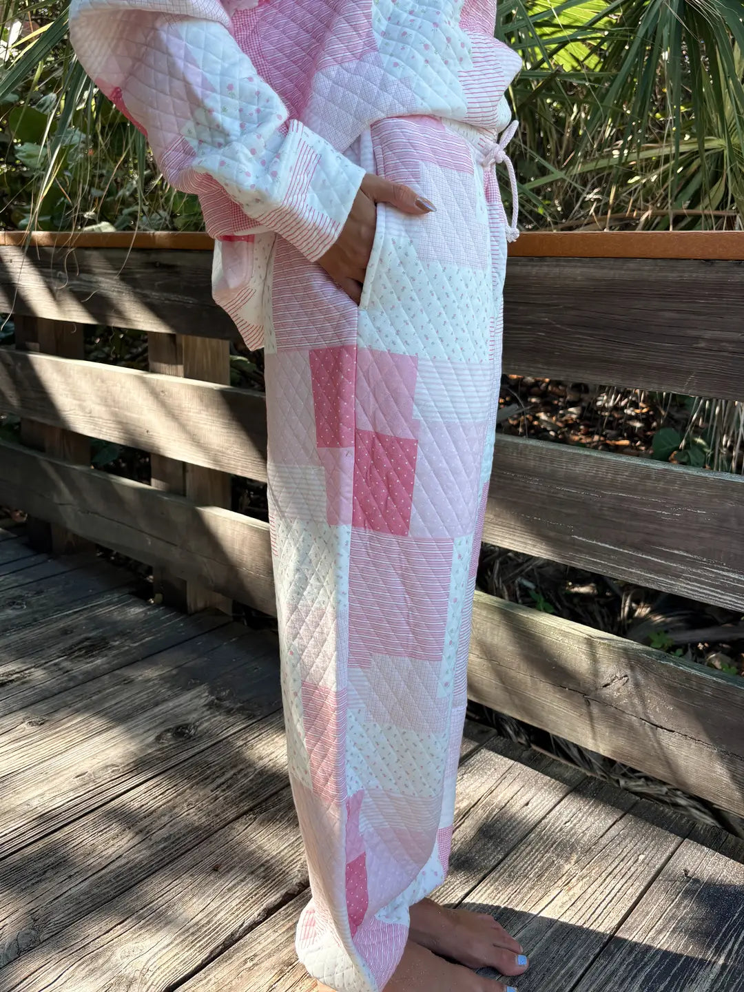 Margo Patchwork Quilted Jogger Sweatpants