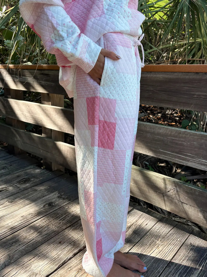 Margo Patchwork Quilted Jogger Sweatpants