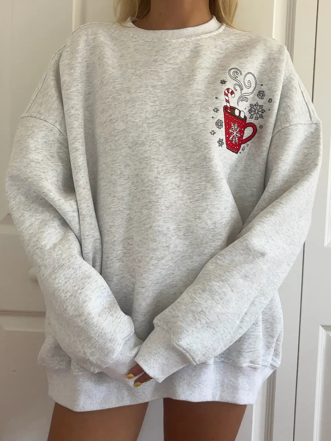 Pearl Grey Hot Chocolate Recipe Christmas Embroider Sweatshirt