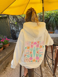 Detailed Surfboard Embroidered Hoodie
