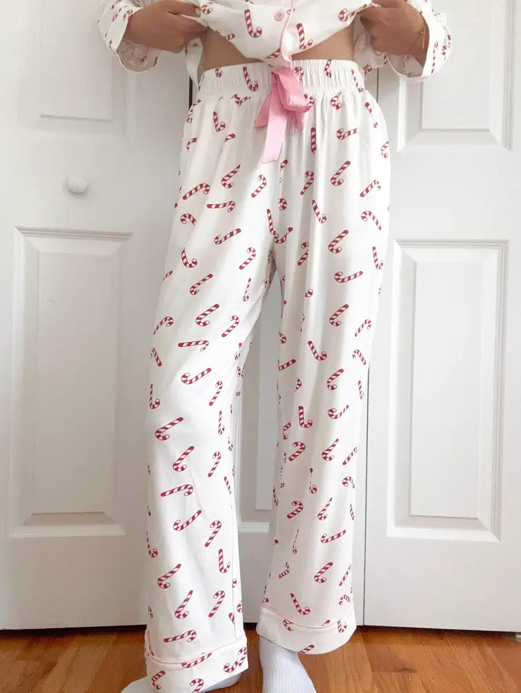 Candy Cane Holiday Christmas Pajama Pants