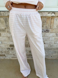 Soft Pink Billie Striped Loungewear Pants