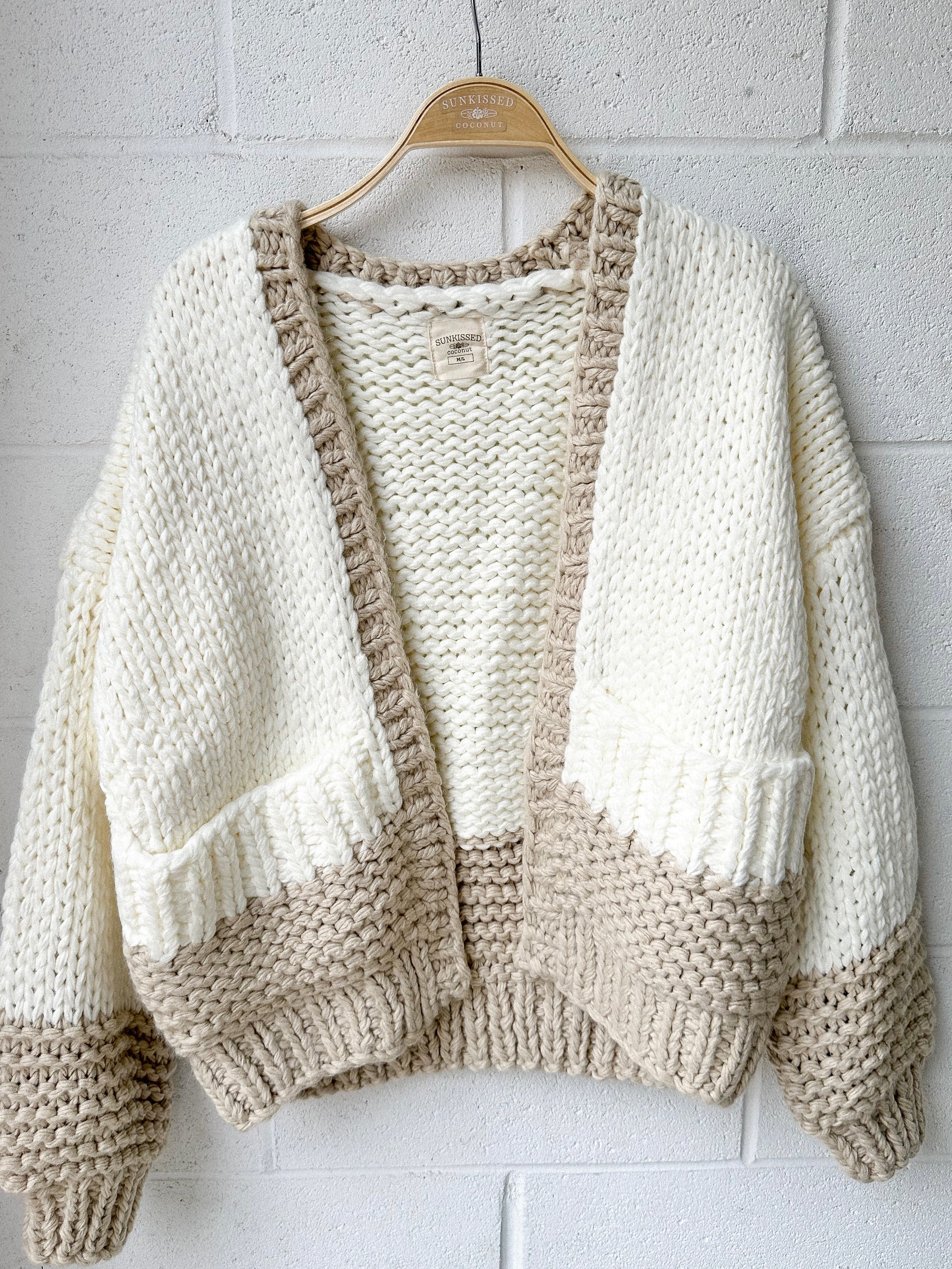 Handmade Chunky Knit Pocket Sweater