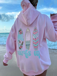 SURFS UP ZIP-UP HOODIE - Sunkissedcoconut