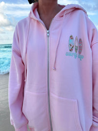 SURFS UP ZIP-UP HOODIE - Sunkissedcoconut