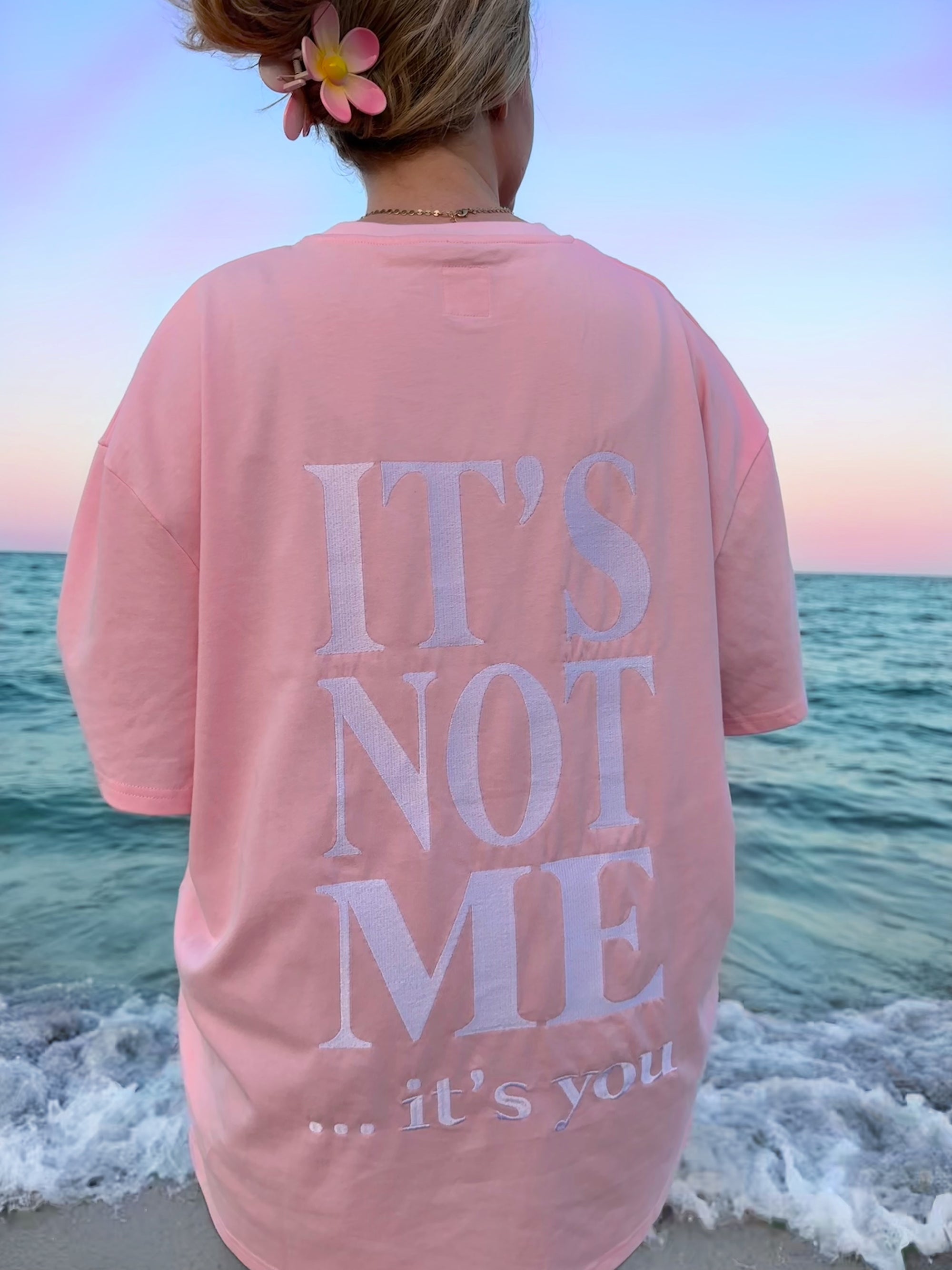 IT'S NOT ME IT'S YOU EMBROIDER TEE - Sunkissedcoconut