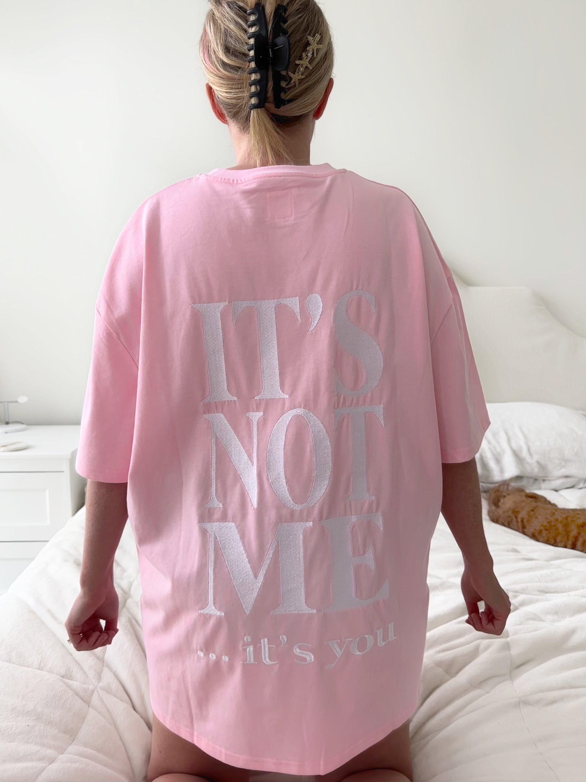 IT'S NOT ME IT'S YOU EMBROIDER TEE - Sunkissedcoconut