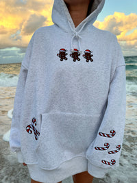 Pearl Grey Gingerbread Recipe Christmas Embroider Hoodie