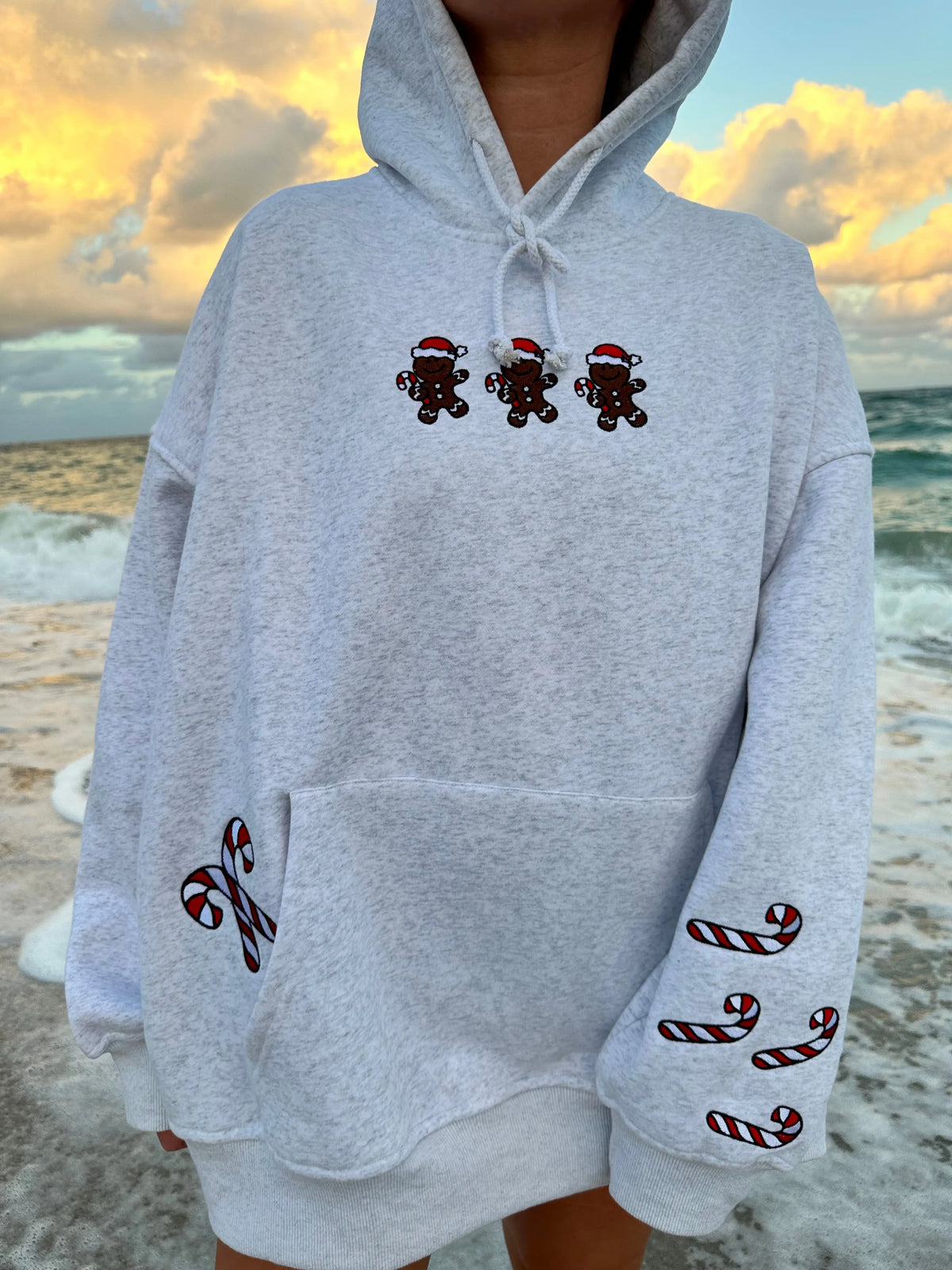 Gingerbread Recipe Christmas Embroider Hoodie