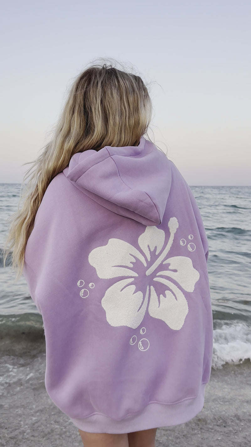Hibiscus Flower Towel Embroider Hoodie