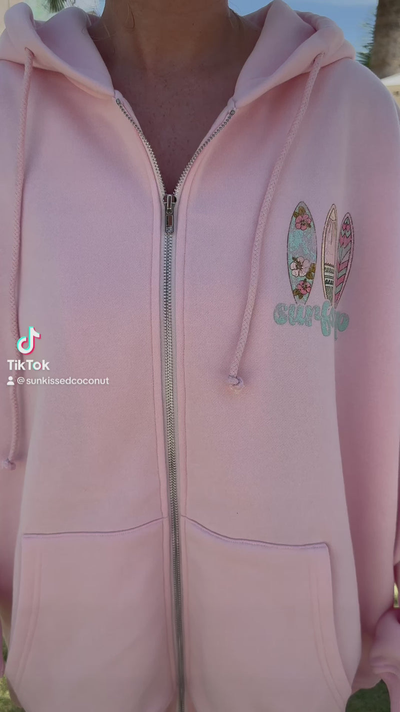 Surfs Up Zip Up Hoodie