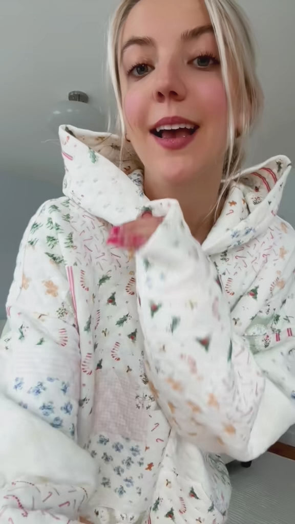 video of girl talking about christmas hoodie and how its a great christmas gift