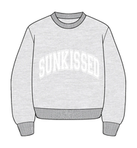 Sunkissed Collegiate Embroider Oversized Crewneck Sweatshirt