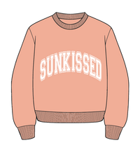 Sherbet Orange Varsity Embroider Sweatshirt
