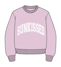 Sunkissed Collegiate Embroider Oversized Crewneck Sweatshirt