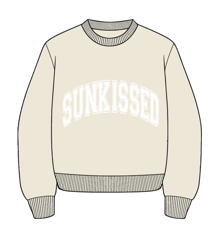 Sandstone Varsity Embroider Sweatshirt