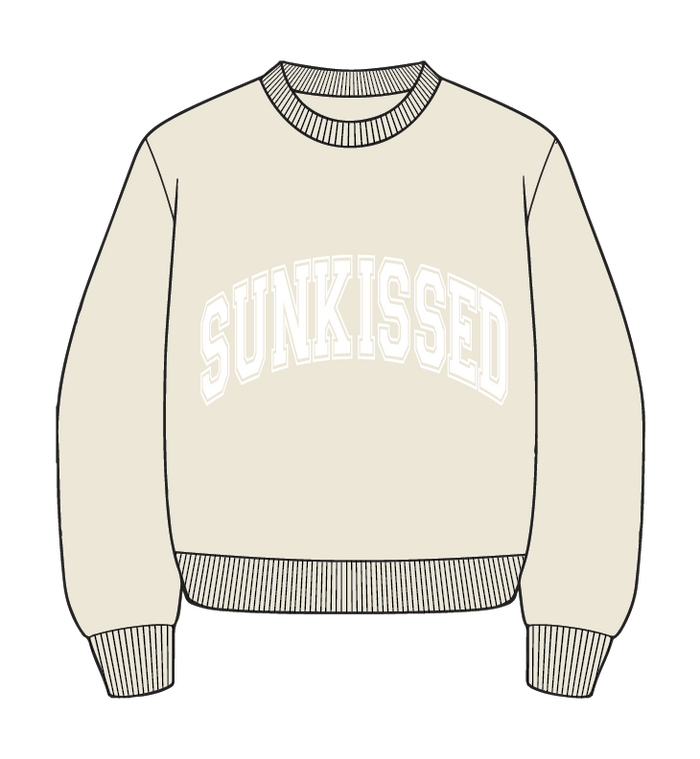 Sandstone Varsity Embroider Sweatshirt